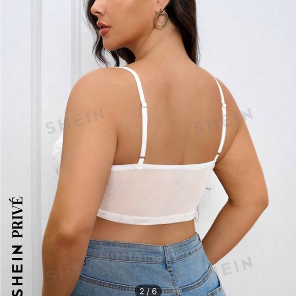 Shein cropped rhinestone cami - Picture 3 of 4